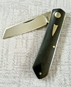 Jalomo custom Native knife, Black Linen Micarta and CPM-154, 4" closed Jalomo custom Native knife, Black Linen Micarta and CPM-154, 4" closed