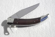 NEW OLD STOCK A.G.A. CAMPOLIN 11" CATALANA AUTO NICKEL SILVER BOLSTERS EXCOTIC BOKOTE WOOD
