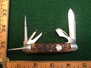Nice Ulster Knife Co. Girl Scout Knife Bone Handles 1930's? Long Pull