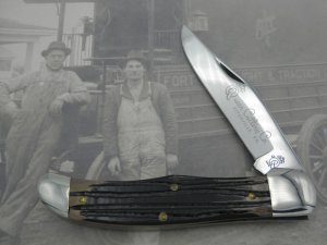 Queen Cutlery Co. #44 One Blade Short Frame Folding Hunter in Winterbottom Bone