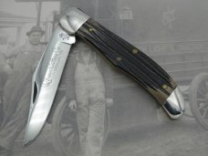 Queen Cutlery Co. #44 One Blade Short Frame Folding Hunter in Winterbottom Bone Queen Cutlery Co. #44 One Blade Short Frame Folding Hunter in Winterbottom Bone