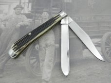 Queen Cutlery #24 Slim Trapper Winterbottom bone: 4 1/16” closed, 1958 - 1960 Queen Cutlery #24 Slim Trapper Winterbottom bone: 4 1/16” closed, 1958 - 1960