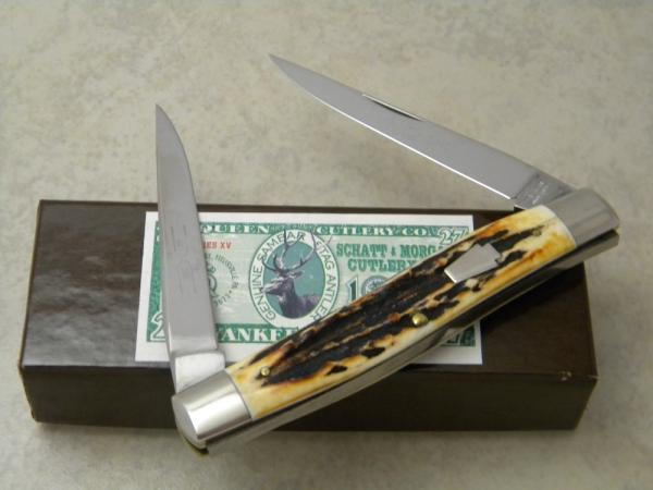 Schatt & Morgan Titusville PA. 2005 Stag 032127 Yankee Muskrat Knife in Box