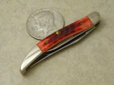 Case XX USA 4-Dot Red Bone 610096 SS Tiny Texas Toothpick Knife in Box Case XX USA 4-Dot Red Bone 610096 SS Tiny Texas Toothpick Knife in Box
