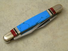 Case XX USA 2010 Exotic Turquoise Tiny Muskrat Knife in Box Case XX USA 2010 Exotic Turquoise Tiny Muskrat Knife in Box