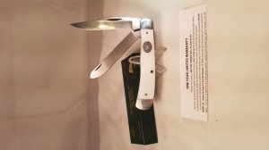 MOORE MAKER USA 3202 B TRAPPER WHITE DELRIN HANDLES  NEW IN BOX