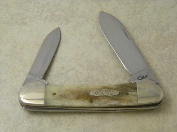 Case XX USA 7 Dot Appaloosa Bone A62131 SS Canoe Knife Case XX USA 7 Dot Appaloosa Bone A62131 SS Canoe Knife