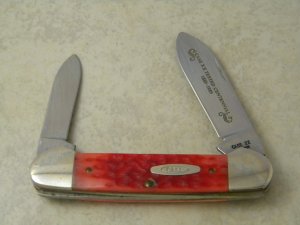 Case XX USA Red Bone "Tested Centennial 1889-1989" R62131 SS Canoe Knife