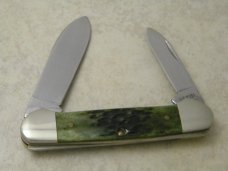 Case XX USA 2 Dot G62131 Green Bone Canoe Knife Case XX USA 2 Dot G62131 Green Bone Canoe Knife