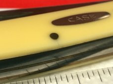 Case XX 1984 3 Blade Canoe w/ John Ross Blade Etching & Derlin Yellow Handles -NOS & NM Case XX 1984 3 Blade Canoe w/ John Ross Blade Etching & Derlin Yellow Handles -NOS & NM