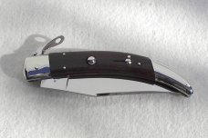 NOS A.G.A. CAMPOLIN 11" CATALANA FLAT GRIND, NICKEL SILVER BOLSTERS EXCOTIC BOKOTE WOOD SCALES