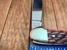 Hen and Rooster (Bertram Cutlery) Solingen German Made Brown Rope Jigged Bone Canoe Hen and Rooster (Bertram Cutlery) Solingen German Made Brown Rope Jigged Bone Canoe