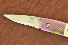 BENCHMADE MADE IN USA MEL PARDUE DESIGN DAMASCUS BOLSTERS FLIPPER KNIFE NICE (7779)