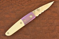 BENCHMADE MADE IN USA MEL PARDUE DESIGN DAMASCUS BOLSTERS FLIPPER KNIFE NICE (7779)