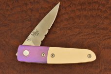 BENCHMADE MADE IN USA MEL PARDUE DESIGN DAMASCUS BOLSTERS FLIPPER KNIFE NICE (7779)