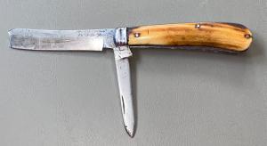 Very early Nicholson ciphered 2 blade 4 1/8" jack