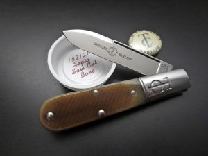 Great Eastern Cutlery Tidioute #15 TC Barlow Sepia Sawcut Bone SFO GEC 152121