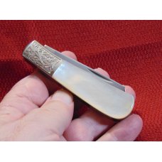 PARKER CUT. CO. FANCY GENUINE PEARL BARLOW ABALONE EAGLE ENLAY PARKER CUT. CO. FANCY GENUINE PEARL BARLOW ABALONE EAGLE ENLAY