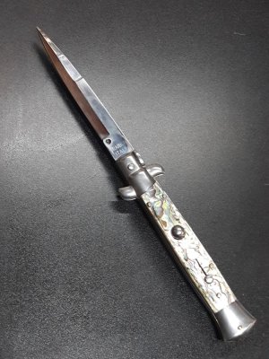 9" Abalone Italian Stiletto.  Frank Beltrame 