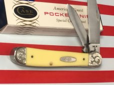1989 Case xx Copperhead -Yellow Derlin Handles -Fancy Bolsters -Gold Mint Set -Mdl# 3249 -NOS & Mint 1989 Case xx Copperhead -Yellow Derlin Handles -Fancy Bolsters -Gold Mint Set -Mdl# 3249 -NOS & Mint