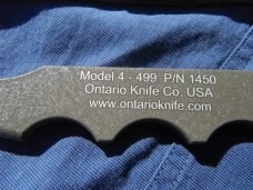Ontario Knife Company (OKC) Model 4 - 499 Tan Strap Cutter w/ Sheath. Made in the USA!!! Ontario Knife Company (OKC) Model 4 - 499 Tan Strap Cutter w/ Sheath. Made in the USA!!!
