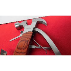 SHEFFIELD STAINLESS AND WOOD HAMMER MULTI-TOOL IN SHEATH UNUSED 11 USEFUL TOOLS FOR CAMPING OR HOME SHEFFIELD STAINLESS AND WOOD HAMMER MULTI-TOOL IN SHEATH UNUSED 11 USEFUL TOOLS FOR CAMPING OR HOME