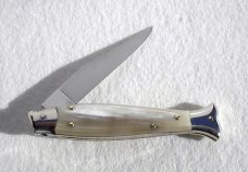 NOS BELTRAME GENUINE BLOND HORN 20CM FISH STYLE AUTO ( PICKLOCK ) ITALIAN STILETTO 