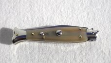 NOS BELTRAME GENUINE BLOND HORN 20CM FISH STYLE AUTO ( PICKLOCK ) ITALIAN STILETTO 