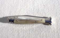 NOS BELTRAME GENUINE BLOND HORN 20CM FISH STYLE AUTO ( PICKLOCK ) ITALIAN STILETTO 
