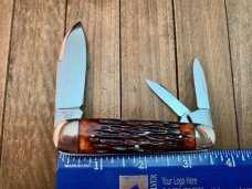 Cattaraugus Cutlery (A.G. Russell) Seki Japan Made Whittler  Brown Jigged Bone 
