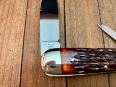 Cattaraugus Cutlery (A.G. Russell) Seki Japan Made Whittler  Brown Jigged Bone 