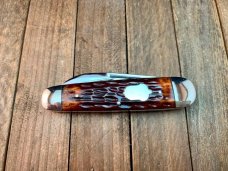Cattaraugus Cutlery (A.G. Russell) Seki Japan Made Whittler  Brown Jigged Bone 