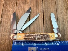 Henckels 4 Blade Fat Stag Stockman Made by Boker in Solingen Germany Henckels 4 Blade Fat Stag Stockman Made by Boker in Solingen Germany