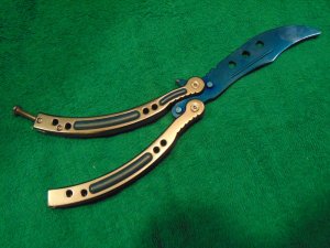 Butterfly  / Balisong Training knife,   Metal Practice  Trainer 