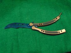 Butterfly  / Balisong Training knife,   Metal Practice  Trainer 