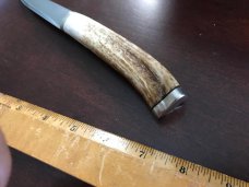 Hand forged USA maker, Stag handle, Finnish style Puukko & sheath Hand forged USA maker, Stag handle, Finnish style Puukko & sheath