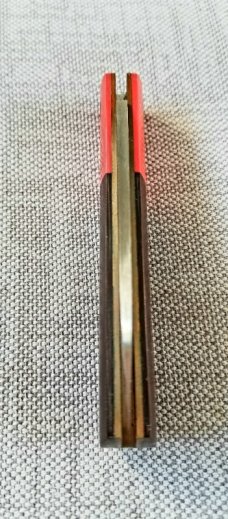 Pepe Jalomo Custom Wharncliffe Barlow Knife,W/SLIP,Micarta ,Red Corian & Copper, 3.875",Cpm-154 Pepe Jalomo Custom Wharncliffe Barlow Knife,W/SLIP,Micarta ,Red Corian & Copper, 3.875",Cpm-154