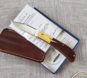 Birdvis Custom Lanny's Clip Knife,NEW, Westy & Cross cut Micarta,Cpm-154