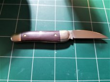Great Eastern Tidioute Cutlery #19 Little Rattler Knife Red Coral Canvas Micarta Great Eastern Tidioute Cutlery #19 Little Rattler Knife Red Coral Canvas Micarta