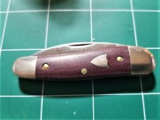 Great Eastern Tidioute Cutlery #19 Little Rattler Knife Red Coral Canvas Micarta Great Eastern Tidioute Cutlery #19 Little Rattler Knife Red Coral Canvas Micarta