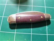 Great Eastern Tidioute Cutlery #19 Little Rattler Knife Red Coral Canvas Micarta Great Eastern Tidioute Cutlery #19 Little Rattler Knife Red Coral Canvas Micarta