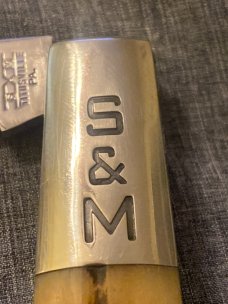 New Schatt & Morgan 1095 Carbone Single Blade Barlow Style Pocket Knife New Schatt & Morgan 1095 Carbone Single Blade Barlow Style Pocket Knife
