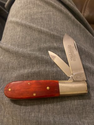 New Robeson ShurEdge Smooth Red Bone Barlow With Two Blades
