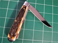 QUEEN CUTLERY QUEEN CITY TRAPPER #19 KNIFE SB TOOL STEEL NIB RARE QUEEN CUTLERY QUEEN CITY TRAPPER #19 KNIFE SB TOOL STEEL NIB RARE