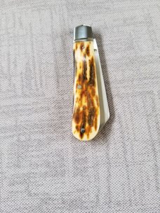 Bobby Toole Custom Mammoth Ivory Lambsfoot Knife, New, CPM-154 ,3 75" closed Bobby Toole Custom Mammoth Ivory Lambsfoot Knife, New, CPM-154 ,3 75" closed