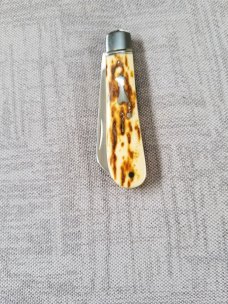 Bobby Toole Custom Mammoth Ivory Lambsfoot Knife, New, CPM-154 ,3 75" closed Bobby Toole Custom Mammoth Ivory Lambsfoot Knife, New, CPM-154 ,3 75" closed