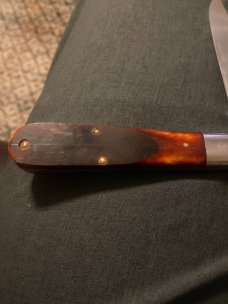 1970 Case XX USA 10 Dots 6143 Red Bone Handle Granddaddy Barlow With A Large Single Blade 1970 Case XX USA 10 Dots 6143 Red Bone Handle Granddaddy Barlow With A Large Single Blade