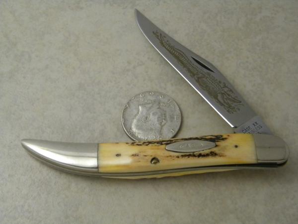 Case XX Stainless USA 1979 Stag 51093 SSP Gator Etch Toothpick Knife Case XX Stainless USA 1979 Stag 51093 SSP Gator Etch Toothpick Knife