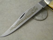 Case XX Stainless USA 1979 Stag 51093 SSP Gator Etch Toothpick Knife Case XX Stainless USA 1979 Stag 51093 SSP Gator Etch Toothpick Knife