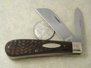 Case XX USA 1984  6217 Wood Loomfixer Folding Knife